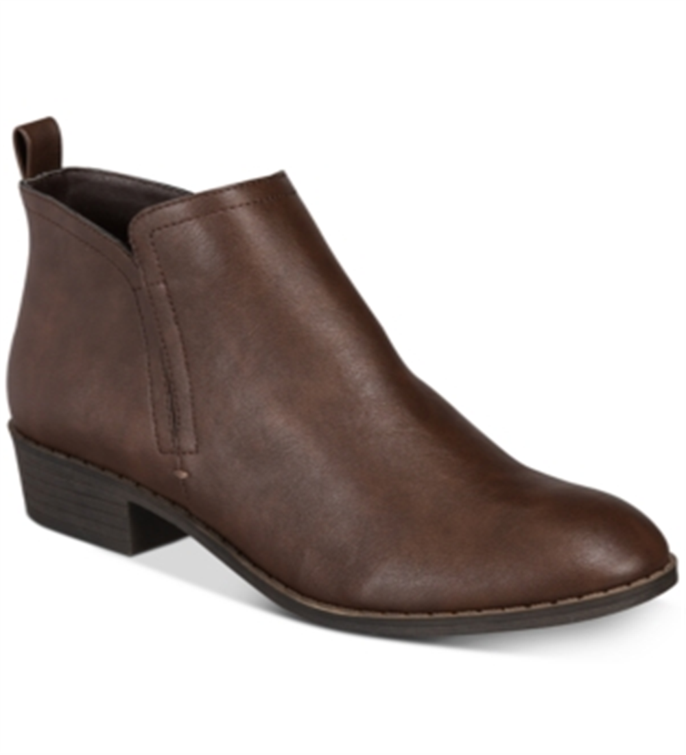 American Rag Women's Round Toe Ankle Fashion Boots Brown Size 7.5 W