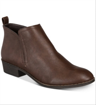 American Rag Women's Round Toe Ankle Fashion Boots Brown Size 7.5 W