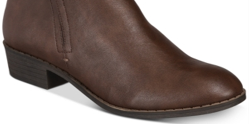 American Rag Women's Round Toe Ankle Fashion Boots Brown Size 7.5 W