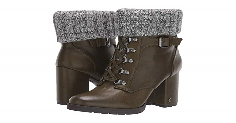 Circus By Sam Edelman Women's Calgary Faux Leather Lace up Motorcycle Boots Green Size 9M