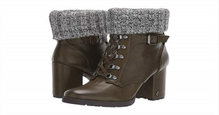 Circus By Sam Edelman Women's Calgary Faux Leather Lace up Motorcycle Boots Green Size 9M