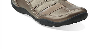 Clarks Women's Pewter Cushioned Haley Stork Slip on Flats Bronze Size 7M