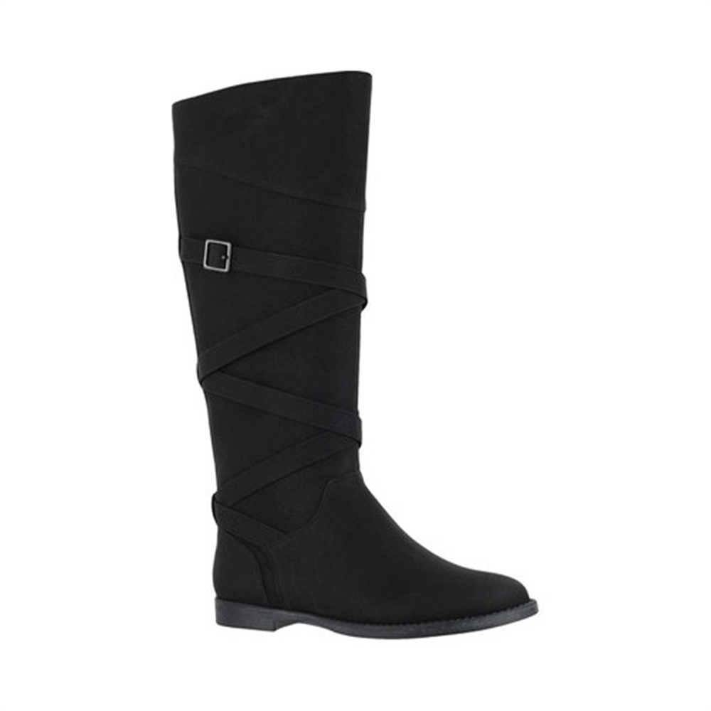 Easy Street Women's Memphis Plus Mid Calf Boot Black Size 6.5 M