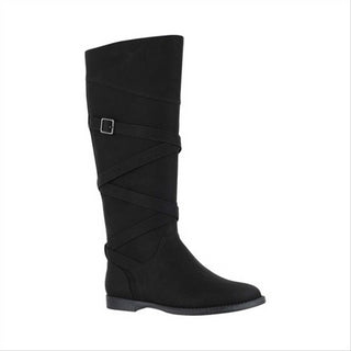 Easy Street Women's Memphis Plus Mid Calf Boot Black Size 6.5 M