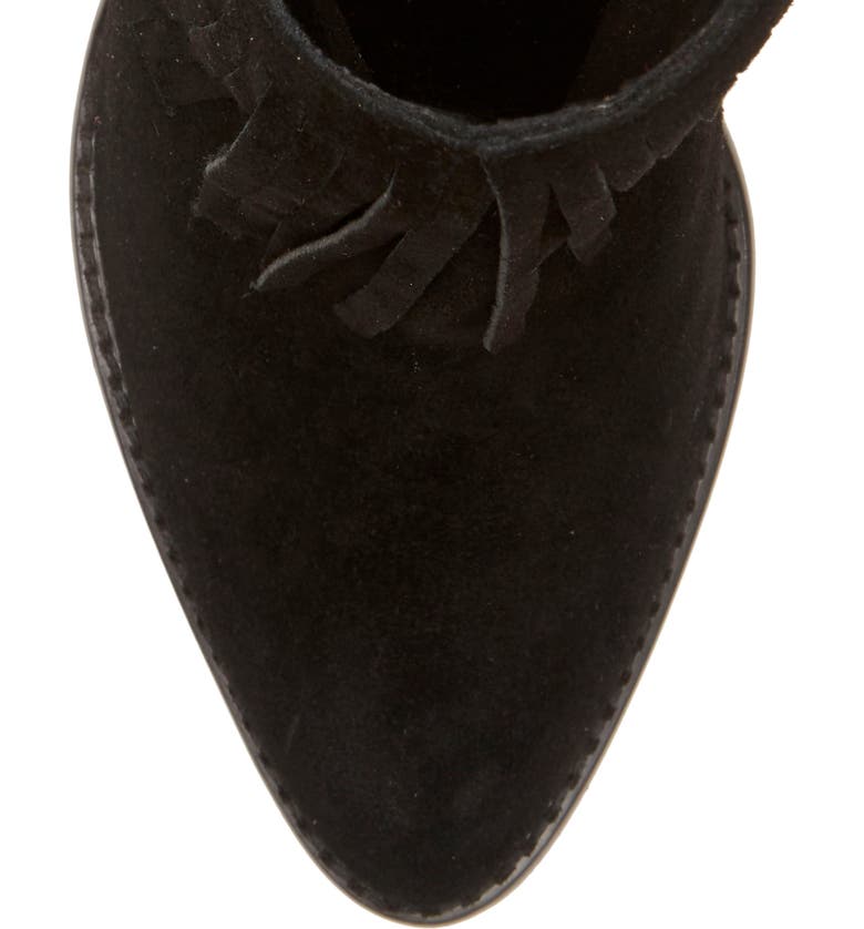 Jessica Simpson Women's Jewels Suede Fringe Ankle Boots Black Size 6 M