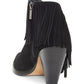 Jessica Simpson Women's Jewels Suede Fringe Ankle Boots Black Size 6 M