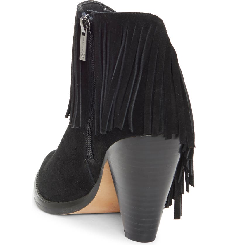 Jessica Simpson Women's Jewels Suede Fringe Ankle Boots Black Size 6 M