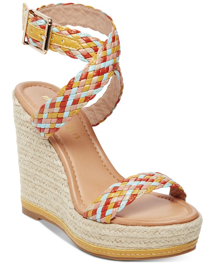 Madden Girl Women's Open Toe Casual Platform Sandals Brown Size -9.5 M