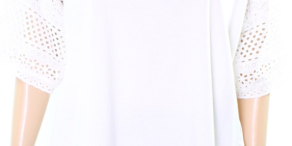 Ralph Lauren Women's Eyelet Blouse White Size Petite Large