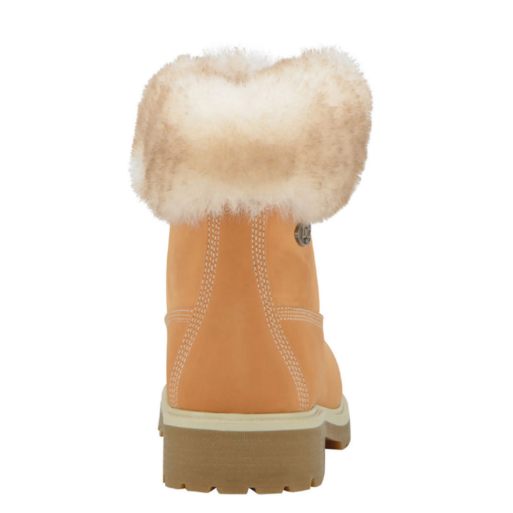 Lugz Women's Convoy Faux Fur Lace up Boots Brown- Size 10 M