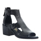 Consolidated Shoe Co. Women' Nicole Jahida Sandal Black Leather Size 6.5 M