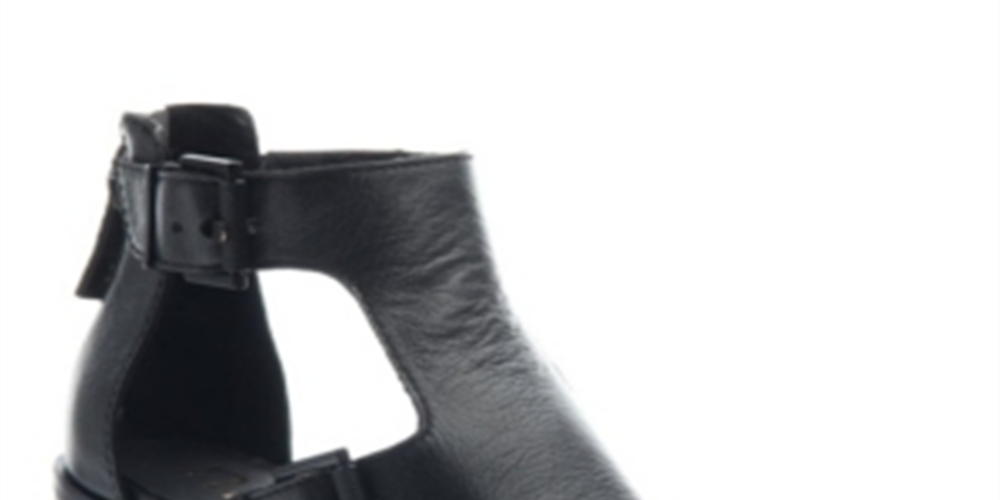 Consolidated Shoe Co. Women' Nicole Jahida Sandal Black Leather Size 6.5 M