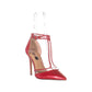 INC International Concepts Women's Kaeley Pointed Toe Ankle Strap Sandal Red- Size 6.5 M