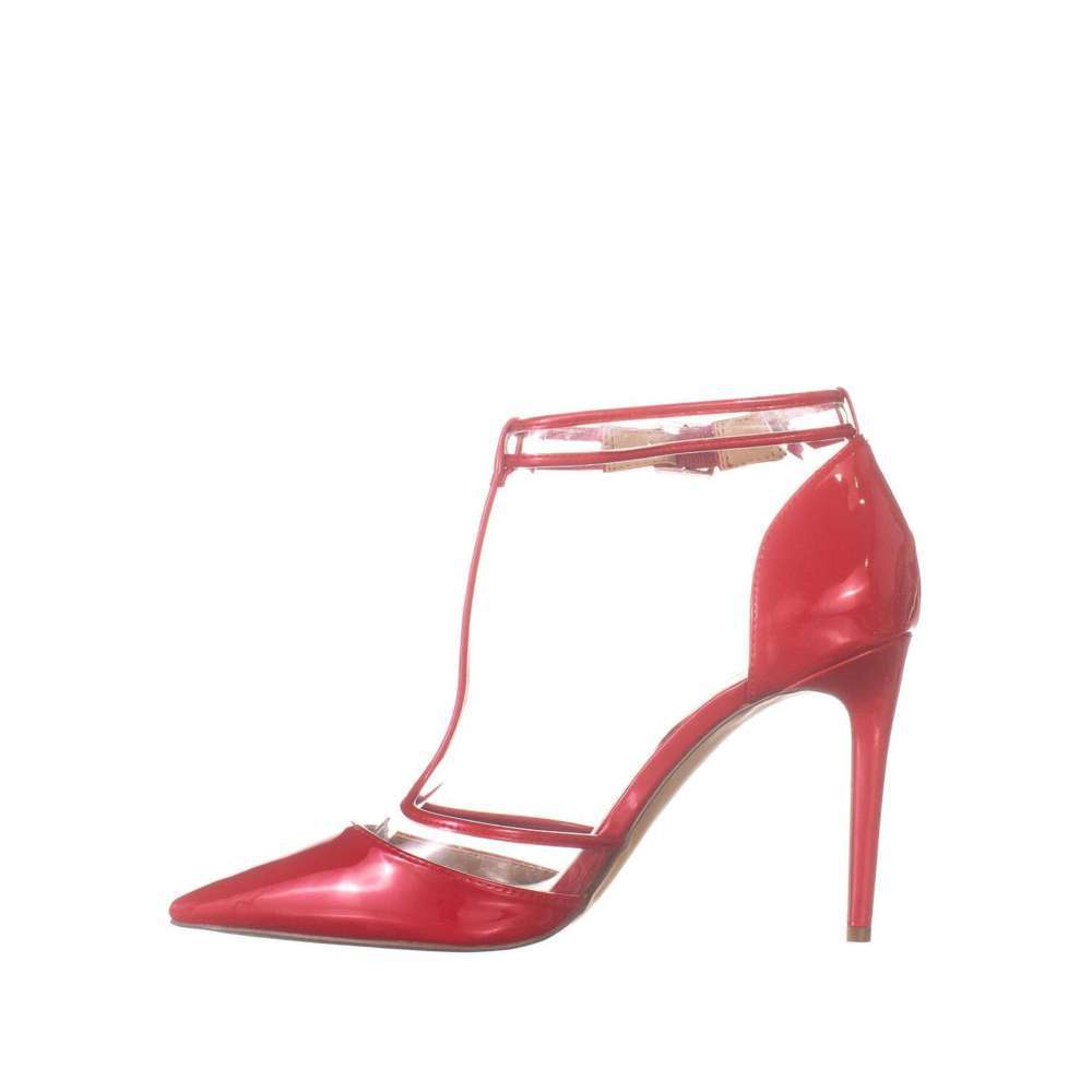 INC International Concepts Women's Kaeley Pointed Toe Ankle Strap Sandal Red- Size 6.5 M