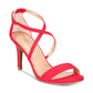 Thalia Sodi Women's DARRIA2 Fabric Open Toe Formal T-Strap Sandals Red Size 9