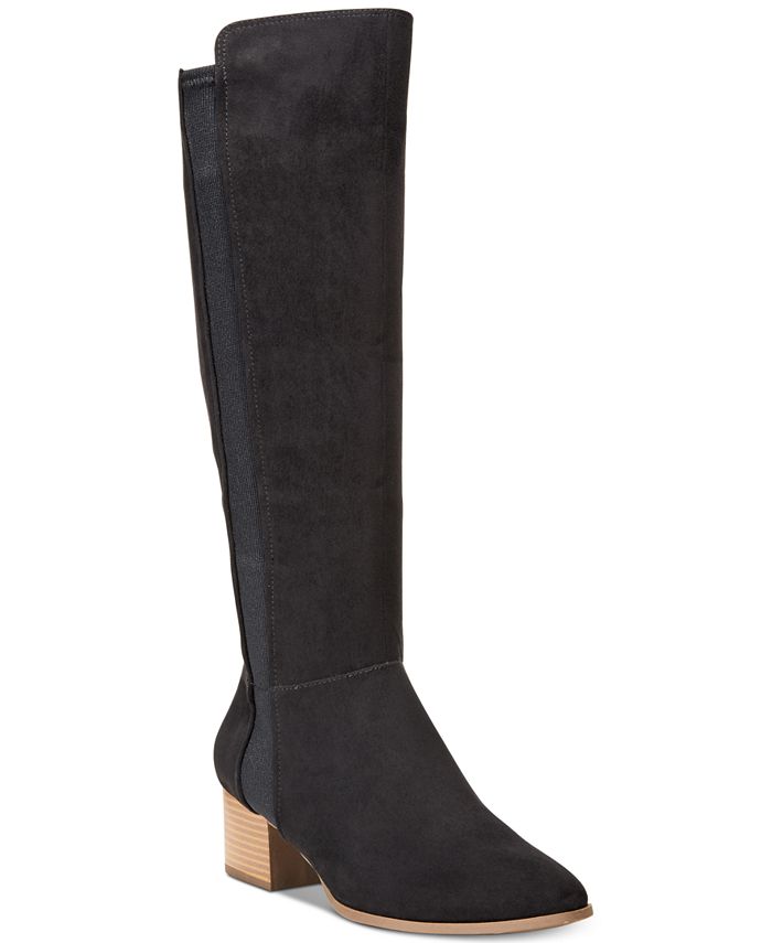 Style & Co Women's Finnly Suede Closed Toe Over Knee Fashion Boots Black Size 10 M