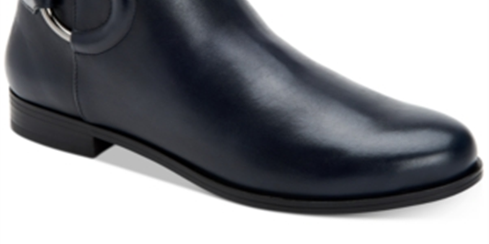 Alfani Women's Step 'N Flex Avvia Leather Booties Blue Size 7.5 M