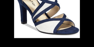 Rialto Women's Ria Fabric Peep Toe Ankle Strap D-orsay Pumps Navy Size 5.5