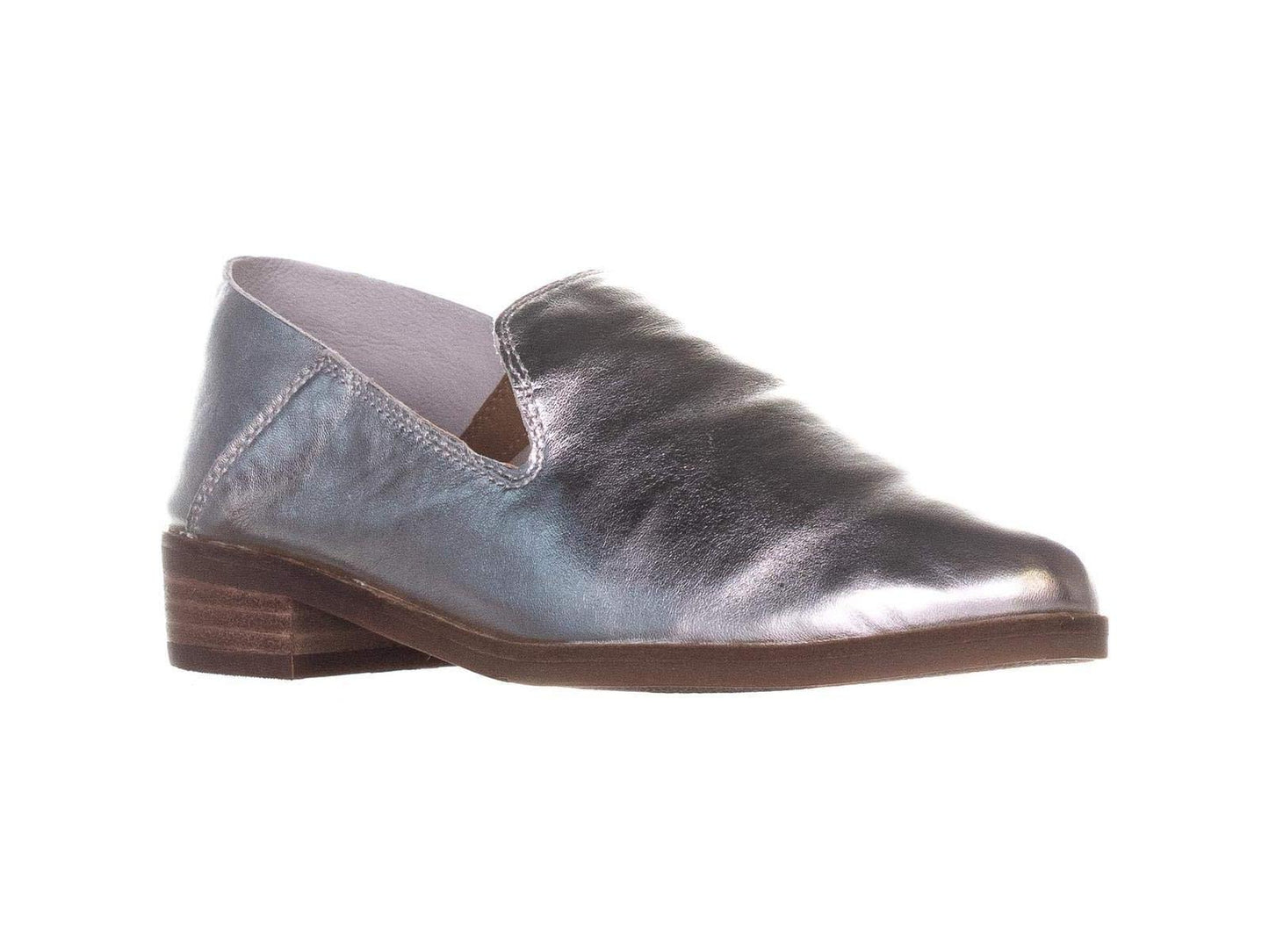 Lucky Brand Women's Cahill Leather Closed Toe Loafers Gray Size 5M