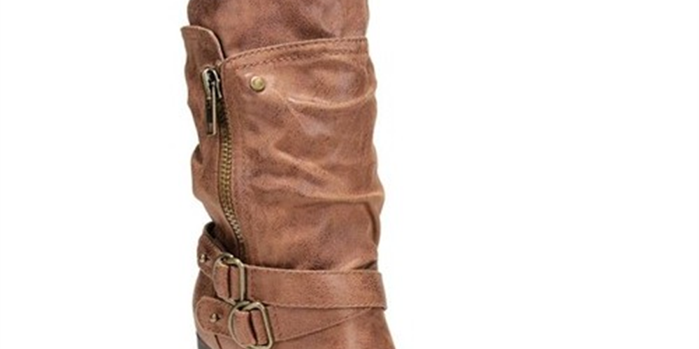 Carlos by Carlos Santana Women's Pointed Toe Block Heel Zip up Heeled Boots Brown Size 9.5 M