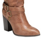 Carlos by Carlos Santana Women's Pointed Toe Block Heel Zip up Heeled Boots Brown Size 9.5 M