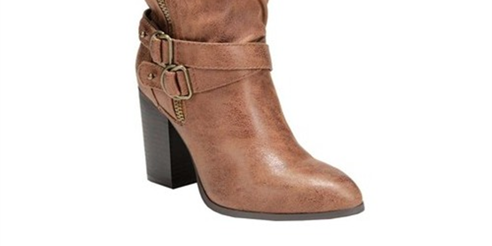 Carlos by Carlos Santana Women's Pointed Toe Block Heel Zip up Heeled Boots Brown Size 9.5 M