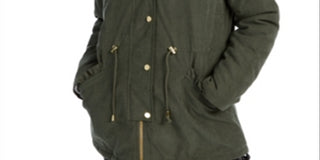 Celebrity Pink Women's Winter Faux Fur Parka Coat Green Size X-Large