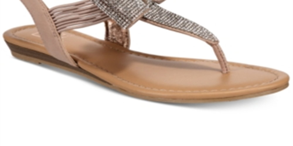 Material Girl Women's Seana Fabric Open Toe Casual Slingback Sandals Brown Size 7.5 M