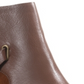 American Rag Women's Strappy Comfort Round Toe Block Heel Zip up Leather Booties Brown Size 9 M