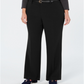 Charter Club Women's Plus Tummy Slimming Relaxed Fit Trouser Pants Black Size 24W