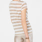 INC International Concepts Women's Metallic Stripe Tie Front Top White Size Petite S