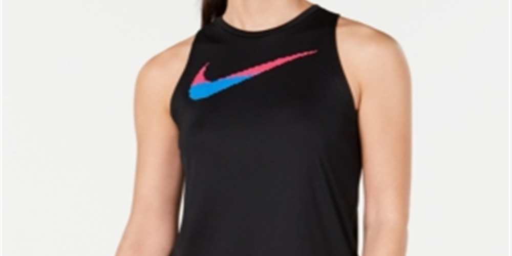 Nike Women's Fitness Logo Tank Top Black Size M