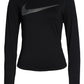 Nike Women's Dry Element Metallic-Logo Running Top Black  Size XL
