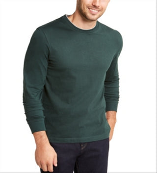 Club Room Men's Layering Ribbed Trim Casual Shirt Green Size XX-Large