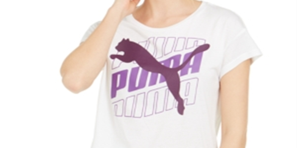 Puma Women's Modern Sports Graphic Tee -White Size L