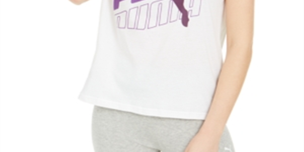 Puma Women's Modern Sports Graphic Tee -White Size L