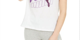 Puma Women's Modern Sports Graphic Tee -White Size L