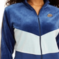 Nike Women's Fitness Velour Track Jacket Blue  Size XS