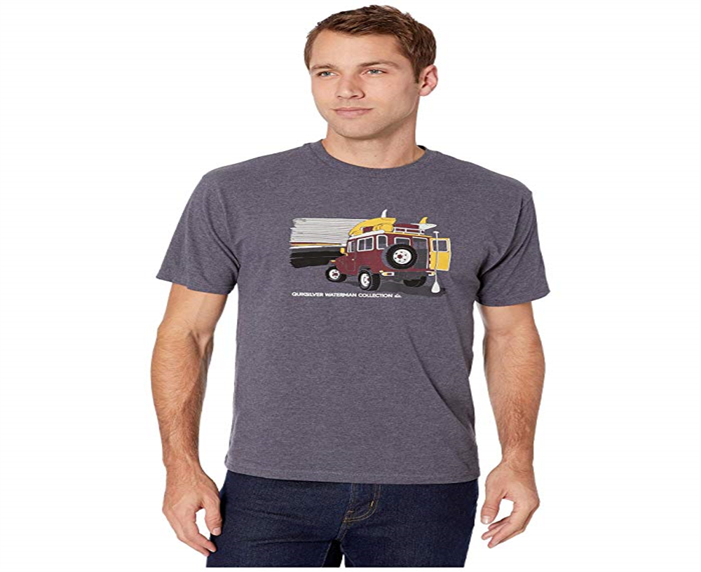 Quiksilver Men's Estate Parisian Night Heather T-Shirt GraySize Large