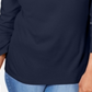 Karen Scott Women's Printed 3/4 Sleeve Jewel Neck T-Shirt Navy Size Petite L
