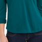 Charter Club Women's Supima Cotton Split Neck Top Green Size Medium