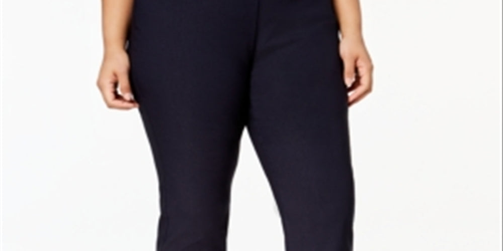 Charter Club Women's Cambridge Tummy Control Pull on Pants Blue Size 18W