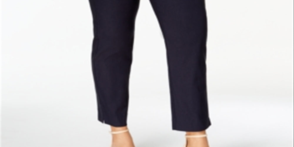 Charter Club Women's Cambridge Tummy Control Pull on Pants Blue Size 18W