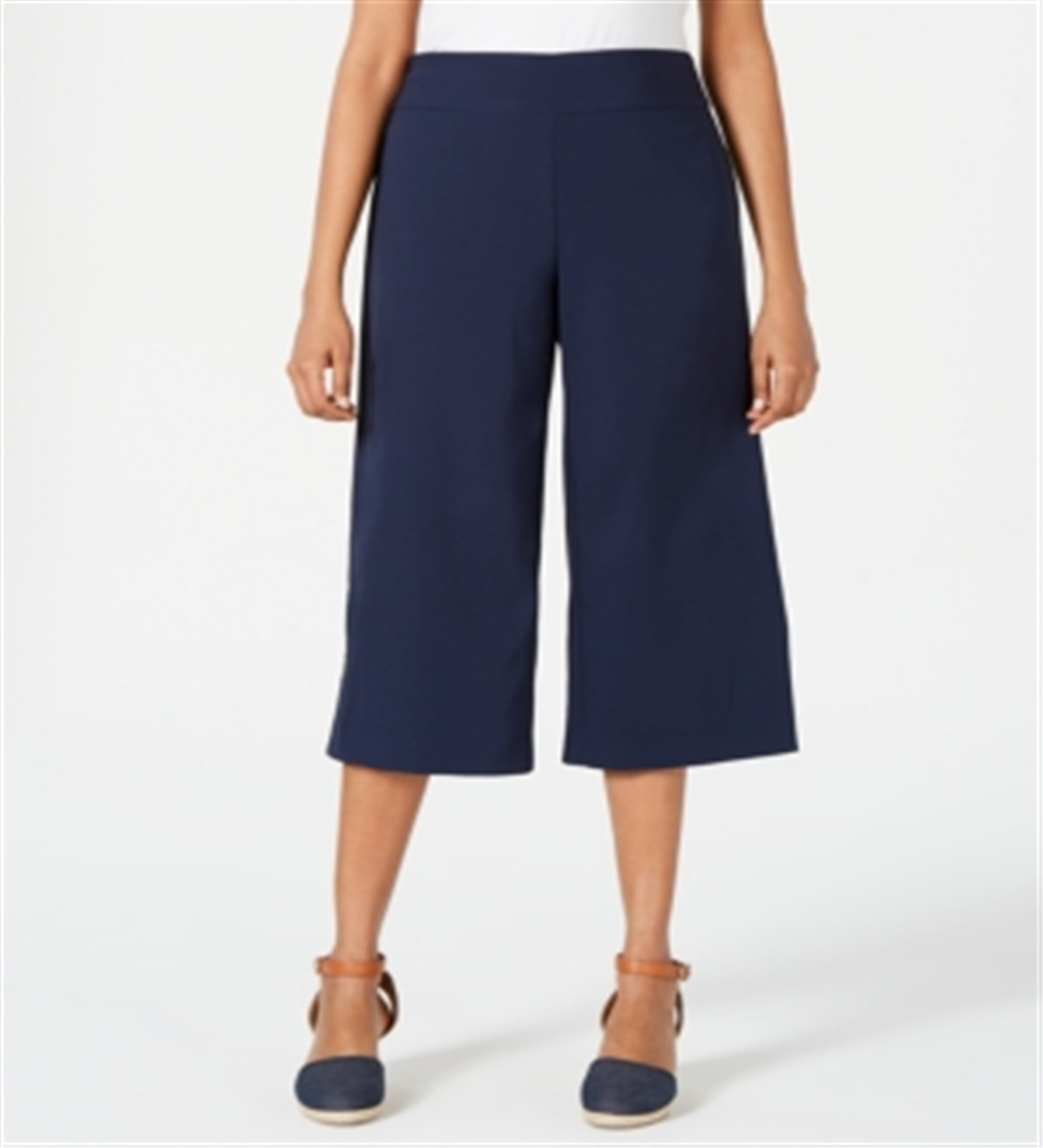 JM Collection Women's Embellished Pull on Pants Blue Size Medium