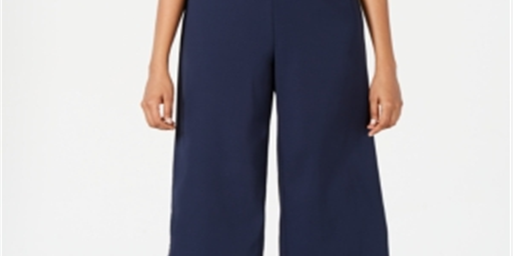 JM Collection Women's Embellished Pull on Pants Blue Size Medium