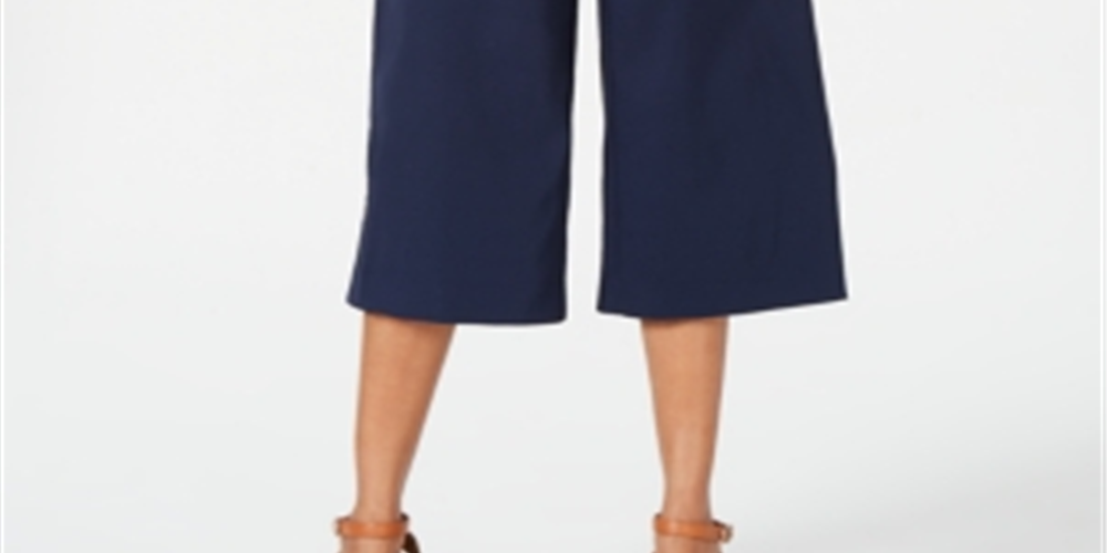 JM Collection Women's Embellished Pull on Pants Blue Size Medium