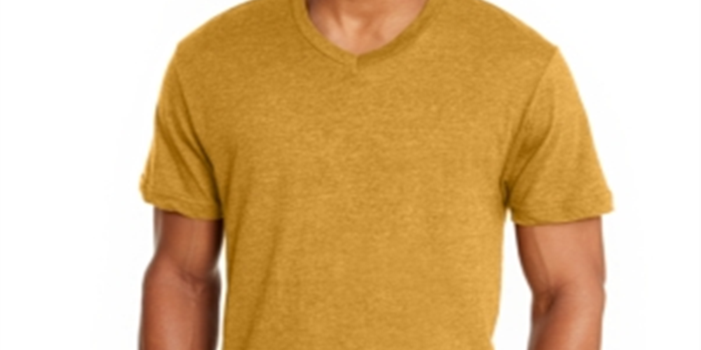Alfani Men's V Neck Undershirt Yellow Size X-Large