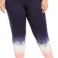 Ideology Women's Blurred Tie Dyed Leggings Purple Size 3X