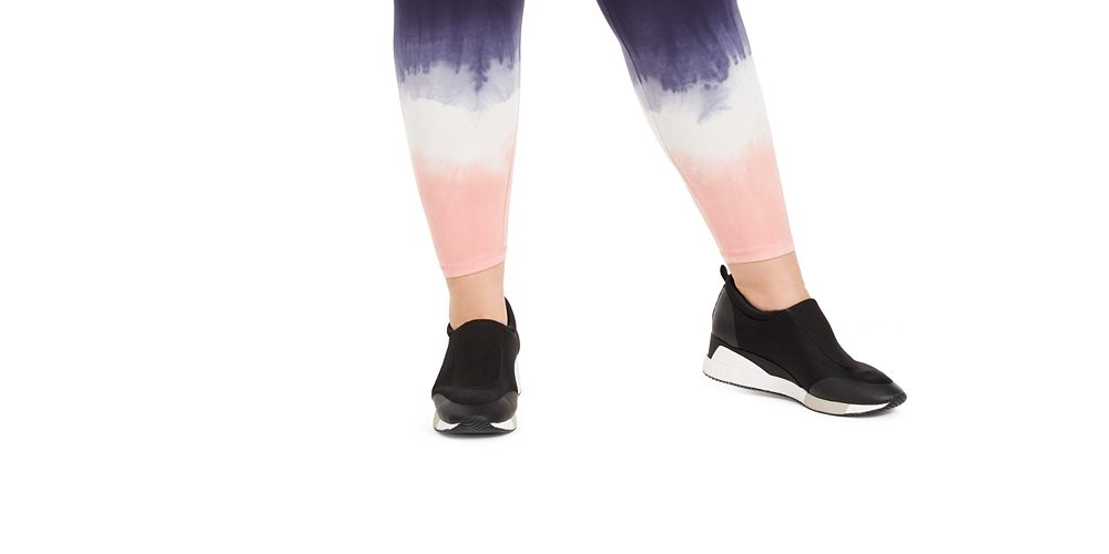 Ideology Women's Blurred Tie Dyed Leggings Purple Size 3X
