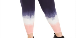 Ideology Women's Blurred Tie Dyed Leggings Purple Size 3X